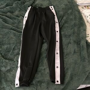 Boys breakaway basketball pants- snap up sides - fin sizing listed- fits size 8